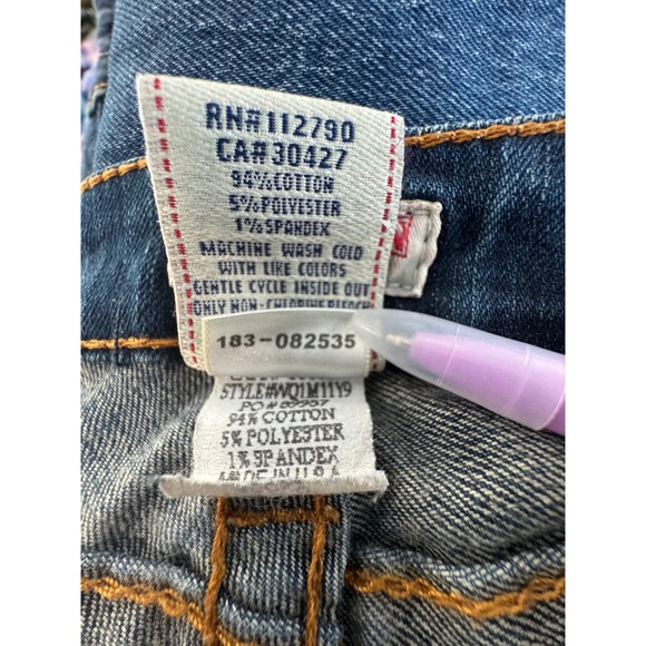 True Religion Becky Bootcut Jeans Petite Dark Wash Denim USA Made Size 26 - Picture 13 of 14